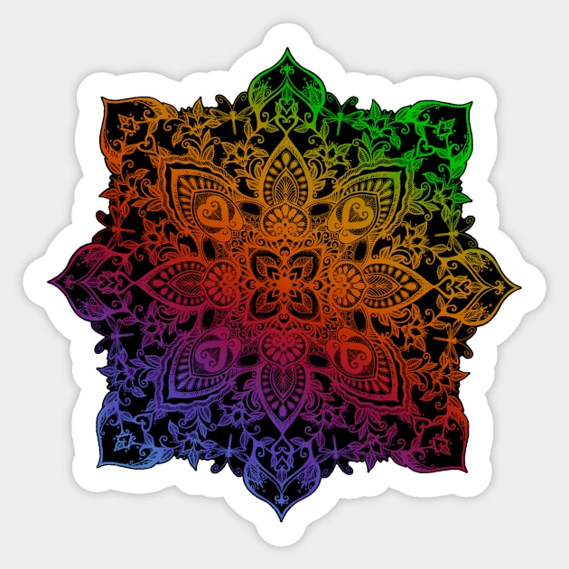 Rainbow mandala full of hearts and love Sticker by stickypixie